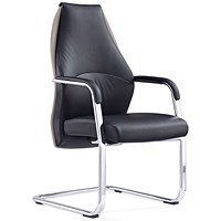 Mien Cantilever Chair, Black and Mink