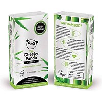 Cheeky Panda Bamboo Pocket Tissue, Pack of 96
