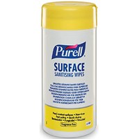 Purell Surface Sanitising Wipes, 100 Wipes Per Tub, Pack of 12