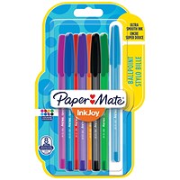 PaperMate Inkjoy 100 Stick Ballpoint Pen, Assorted, Pack of 8