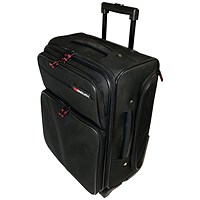 Monolith Wheeled Overnight Bag with Removable Laptop Case, For up to 15.6 Inch Laptops, Black