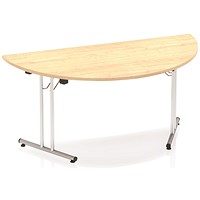 Impulse Semi-circular Folding Table, 1600mm, Maple
