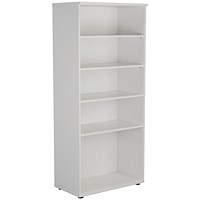 First Tall Bookcase, 4 Shelves, 1800mm High, White