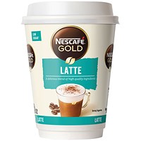 Nescafe & Go Gold Latte Coffee, Sleeve of 8 Cups