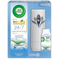Air Wick Freshmatic Autospray and Refill Set Crisp Linen and Lilac 250ml
