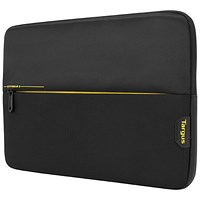 Targus CityGear 3 Laptop Sleeve, For up to 15.6 Inch Laptops, Black/Yellow