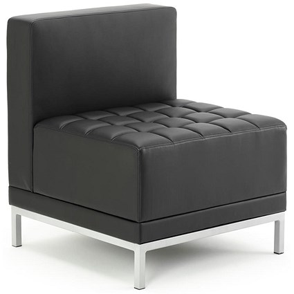 Infinity Leather Modular Chair, Black
