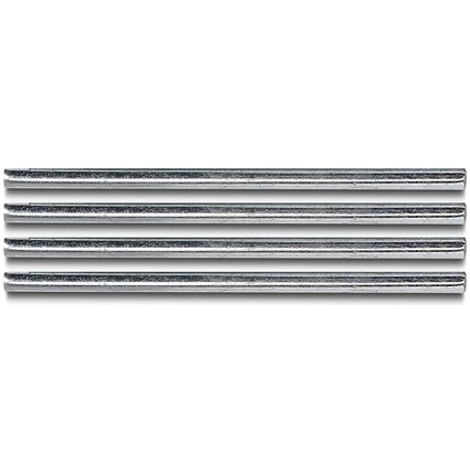 Q-Connect Steel Risers, 123mm Clearance, Silver, Pack of 4