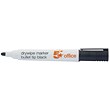 5 Star Drywipe Marker - Xylene/Toluene-Free / Bullet Tip / 3mm Line / Black / Pack of 12