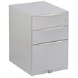 Trexus Sonix Filing Pedestal Steel Tall Under-desk 3 Drawer Foolscap W420xD564xH645mm Silver