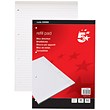 5 Star Refill Pad Feint Headbound Ruled with Margin 60gsm 4-Hole Punched 80 Sheets A4 [Pack 10]