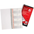 5 Star Telephone Message Book Wirebound Carbonless 320 Notes 80 Pages 279x152mm