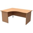 Trexus Classic Radial Desk Panelled Left Hand W1600xD1200xH725mm Beech