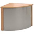 Trexus Reception Corner Desk W800xD800xH740mm Silver and Beech