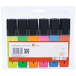 5 Star Highlighters - Chisel Tip / 1-4mm Line / Assorted / Pack of 6