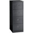 Trexus Filing Cabinet - 4 Drawer - Foolscap - Black