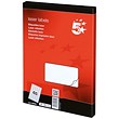 5 Star Addressing Labels Laser 65 per Sheet 38.1x21.2mm White [6500 Labels]