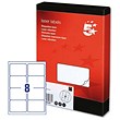 5 Star Addressing Labels Laser 8 per Sheet 99.1x67.7mm White [2000 Labels]