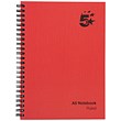 5 Star Manuscript Book Wirebound 70gsm Ruled 160 Pages A5 [Pack 5]