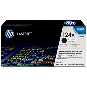 Image of Hewlett Packard (HP) Laser Toner Cartridge - Black / Ref Q6000A / HP No. 124A