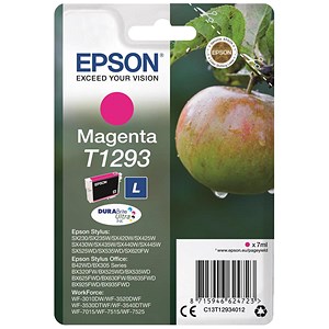 Image of Epson T1293 Inkjet Cartridge DURABrite Apple L Capacity 7ml Magenta Ref C13T12934011