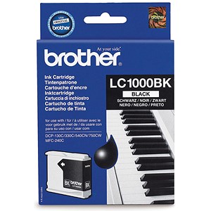 Image of Brother Inkjet Cartridge Page Life 500pp Black Ref LC1000BK