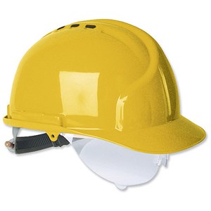 Image of Martcare MK7 Vented Helmet Terylene Harness Ventilated Yellow Ref AHN120-100-2G1