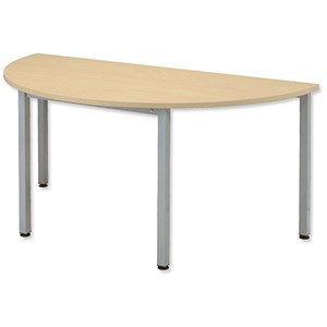 Image of Sonix Table Semicircular 25mm Top W1600xD800xH720mm Maple Ref 26