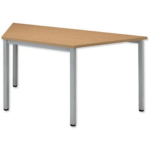 Image of Sonix Table Trapezoidal 25mm Top W1600xD800xH720mm Oak Ref 19