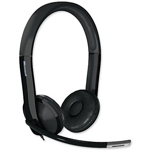 Image of Microsoft LifeChat LX-6000 Headset Microphone USB and Analogue Audio Input/Output Ports Ref 7XF-00001