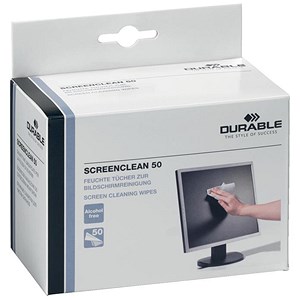 Image of Durable Screenclean Individually Packed Moist Low Lint Wipes Pre-saturated Ref 5787 [Pack 50 sachets]