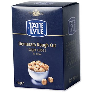 Image of Tate and Lyle Demerara Sugar Cubes Rough-cut 1Kg Ref A03903