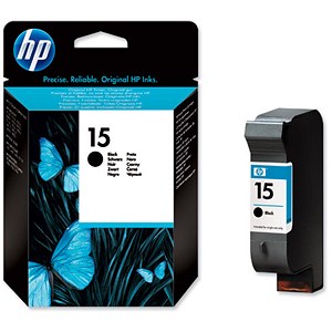 Image of Hewlett Packard [HP] No. 15 Inkjet Cartridge Page Life 310pp 14ml Black Ref C6615NE
