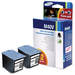 Image of Samsung Inkjet Cartridge Page Life 1500pp Black Ref INK-M40V/ELS [Pack 2]