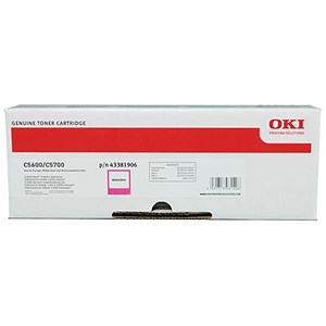 Image of OKI Laser Toner Cartridge Page Life 2000pp Magenta Ref 43381906