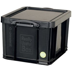 Image of Really Useful Storage Box - Black Plastic - 42 Litre