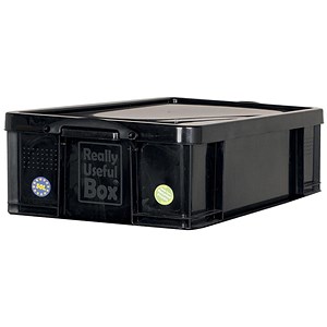 Image of Really Useful Storage Box - Black Plastic - 50 Litre