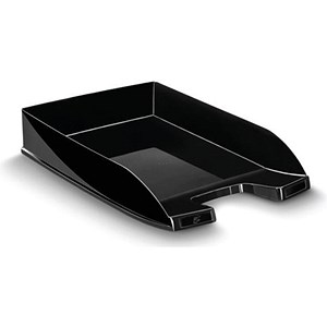 Image of 5 Star Letter Tray Self-stacking W260xD345xH64mm 400 Sheets Black