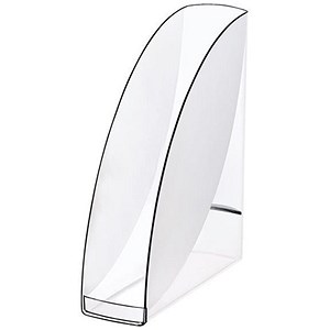 Image of CEP Premier Magazine Rack File Robust Elegant Moulded Polystyrene A4 Black Ice Ref 913586