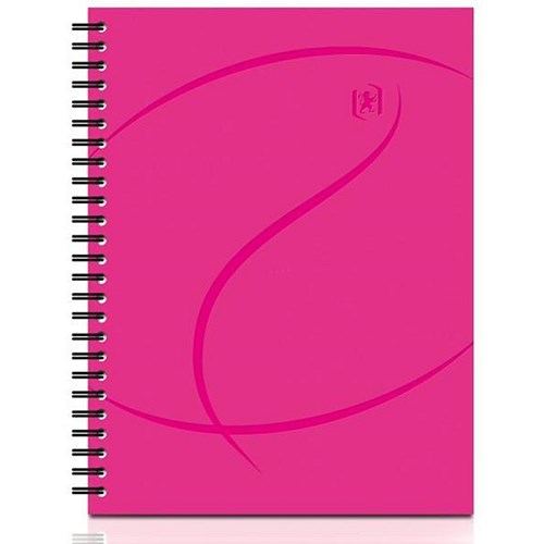 Oxford Pink and Black Notebook Wirebound Ruled 140pp A5 [Pack 5]