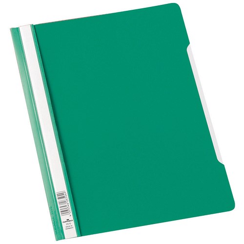 Durable Clear View Folder Plastic with Index Strip Extra Wide A4 Green