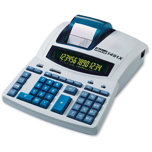 Ibico Calculator Printing 1491X Thermal 14 Digit 2 Colour Display 10