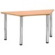 Image of Trexus Conference Table Trapezoidal Silver Round Legs W1500xD750xH735mm Beech
