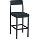 Image of Trexus High Stool with Upholstered Backrest and Seat W410xD410xH700mm Charcoal