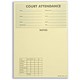 Court Attendance Pads
