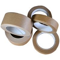ValueX ECO Kraft Self-Adhesive Paper Packaging Tape, 25mmx50m, Brown