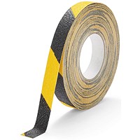 Durable Duraline Grip+ Floor Marking Tape, 25mm, Yellow and Black