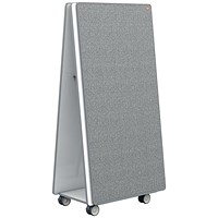 Nobo Mobile Magnetic Whiteboard and Notice Board System, 1800x900mm