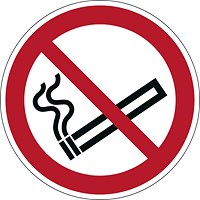 Durable 'Smoking Prohibited' Safety Sticker, Diameter 430mm
