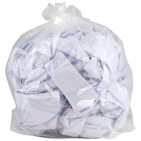 2Work Medium Duty Polythene Bags, 90 Litre, Clear, Pack of 250